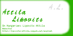 attila lipovits business card